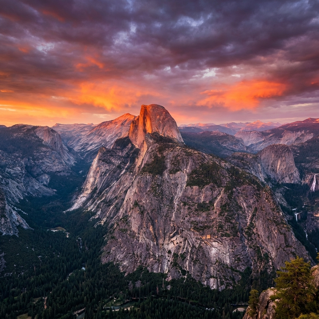 Majestic mountain landscape at sunset